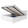 Barcelona lit coffre 140x190 sommier relevable chêne blanc