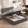 VASAGLE lit coffre 160x200 sommier relevable avec tête de lit