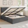 VASAGLE Lit Coffre 160x200 sommier relevable, rangement 31 cm