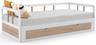 IDMarket Zoya 90x190 convertible avec grand tiroir de rangement