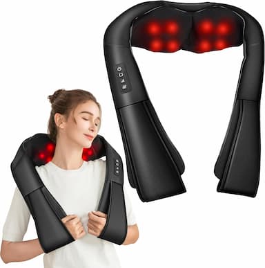 Brelley Masseur Dos et Cervicales shiatsu (cuir PU, 3 intensités)