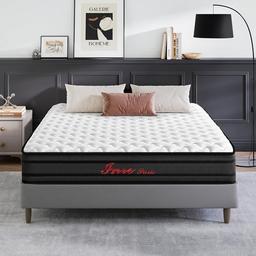 INRE Matelas 140x200 Mousse 25 cm, 7 Zones, Confort Ferme, Réversible
