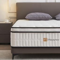 Hiepunos matelas hybride 180x200, 26 cm, ressorts ensachés 7 zones
