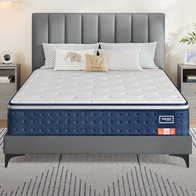 VASAGLE Matelas hybride 140 x 190 x 25 cm, mémoire de forme gel