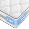 INMOKO Matelas 140x190 cm Ressorts Ensachés 25 cm, 7 Zones, Réversible