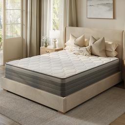 TXO Matelas 140x190 hybride 7 zones, moelleux H2-H3, 25 cm