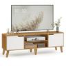 VASAGLE LTV556Y01 meuble TV 147 cm chêne et crème