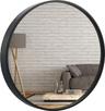 BD ART Miroir Rond Mural 60 cm Cadre MDF Noir