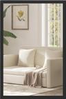 HOMCOM Miroir Mural Rectangulaire 60 x 40 cm Cadre Bois Noir