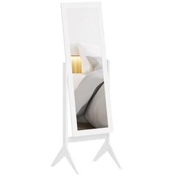 HOMCOM miroir psyché à inclinaison réglable 47 x 46 x 148 cm, blanc