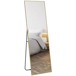 HOMCOM grand miroir pleine longueur rectangulaire 50 x 160 cm, or