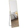 HOMCOM grand miroir pleine longueur rectangulaire 50 x 160 cm, or