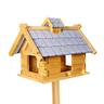 Grand nichoir-mangeoire multicolore (poste double, sur pied ou balcon)