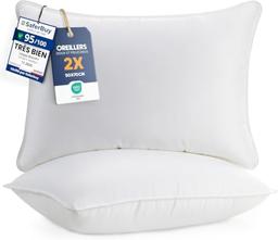 Utopia Bedding Lot de 2 Oreillers 50x70 cm Blancs Fibres Polyester