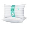 Lullabeau Lot de 2 Oreillers 50x70 cm Enveloppe Satin Rayé