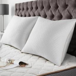 BedStory Lot de 2 Oreillers 60x60 cm Housse Fibres de Bambou