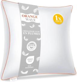 Orange Wave Oreiller Plume et Duvet 60x60 cm à Trois Chambres