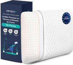 ZenPur Oreiller Cervical Mémoire de Forme Mi-Ferme