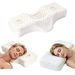 Zephviora Oreiller cervical papillon en latex Talalay, 4 et 8 cm