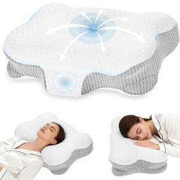 Dozion Oreiller Ergonomique Cervical Mémoire de Forme 58×40×10/13 cm