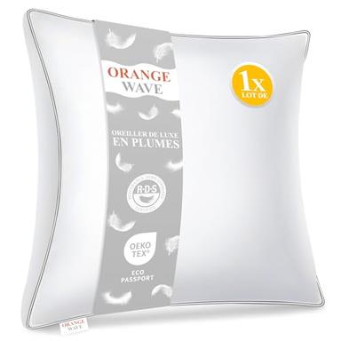 Orange Wave Oreiller 60x60 Plumes et Duvet 3 chambres Confort Hôtel