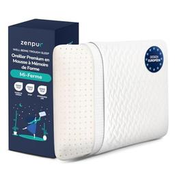 ZenPur Oreiller cervical mémoire de forme mi-ferme 40x60x13 cm