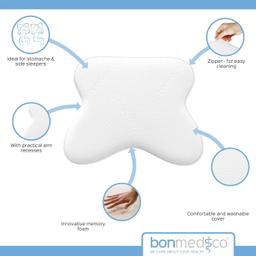 bonmedico Oreiller ergonomique dormeur ventre et côté