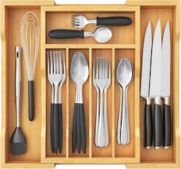 Lifewit Range Couverts en Bambou pour Tiroir (petit format)