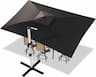 Devoko Parasol Déporté 3x4 m Gris