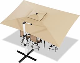 Devoko Parasol Déporté 3x4 m Beige