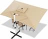 Devoko Parasol Déporté 3x4 m Beige