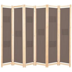HaoChrymec Paravent 6 Panneaux Tissu 240 x 170 cm