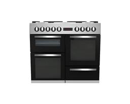 Beko PF335325DX — 100 cm, 6 feux + wok, 3 cavités