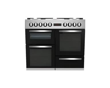 Beko PF335325DX — 100 cm, 6 feux + wok, 3 cavités