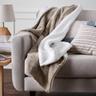 Amazon Basics Plaid Microvison & Sherpa 220x240 cm Taupe