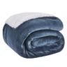 Bedsure Plaid Polaire Sherpa 150x200 cm Bleu Ardoise