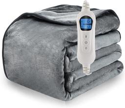 FlareMore Plaid chauffant flanelle 135x185 cm (6 niveaux, minuterie 12 h)