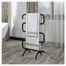 GJXJY Porte-serviette chauffant forme S (100 W, 5 barres, sol ou mur, thermostat)