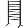 HOMCOM Sèche-serviettes électrique 8 barres (150 W, sol ou mur, minuterie, IPX4)