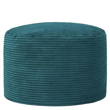 Icon Milano – Pouf velours côtelé avec repose-pieds