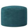 Icon Milano – Pouf velours côtelé avec repose-pieds