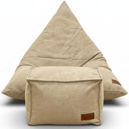 Aiire – Pouf géant XXL avec repose-pieds pour adulte