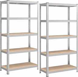 SONGMICS Lot de 2 étagères 5 niveaux 875 kg