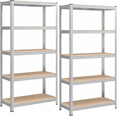 SONGMICS Lot de 2 étagères 5 niveaux 875 kg