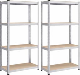 SONGMICS Lot de 2 étagères 4 niveaux 520 kg