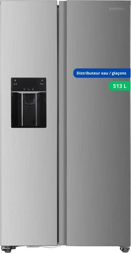GEDTECH GSBSA513IX - 513 L, glaçons automatiques et eau, inox