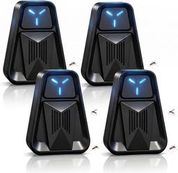 COODAY Lot de 4 Anti-Nuisibles Ultrason prise LED bleue