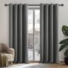Deconovo Rideaux Occultants Court Gris Clair 132x160