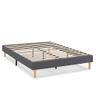 HOMN LIVING Sommier tapissier Aura 140x190 gris foncé