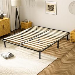 Stanew Sommier 160x200 à lattes en peuplier, 9 pieds, hauteur 29 cm